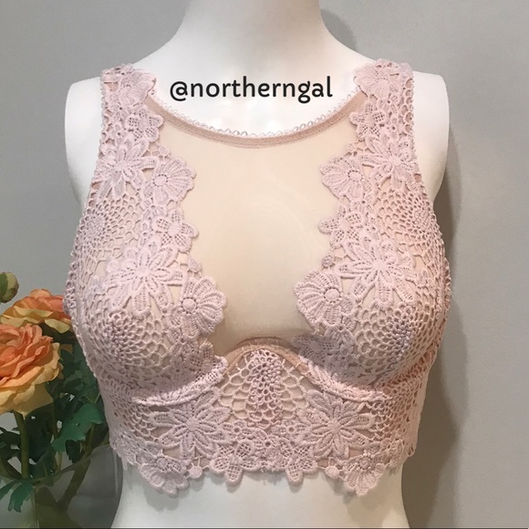 Victoria's Secret Floral Appliqué Longline Bustier Bra - Picture 10 of 16